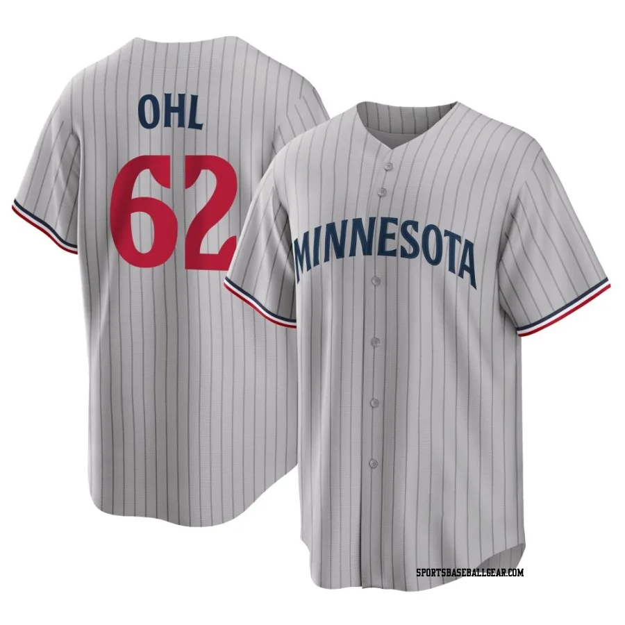 Pierson Ohl Youth Minnesota Twins Gray Replica Road Jersey