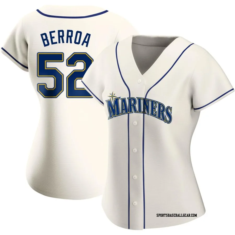 Prelander Berroa Women's Seattle Mariners Cream Replica Alternate Jersey