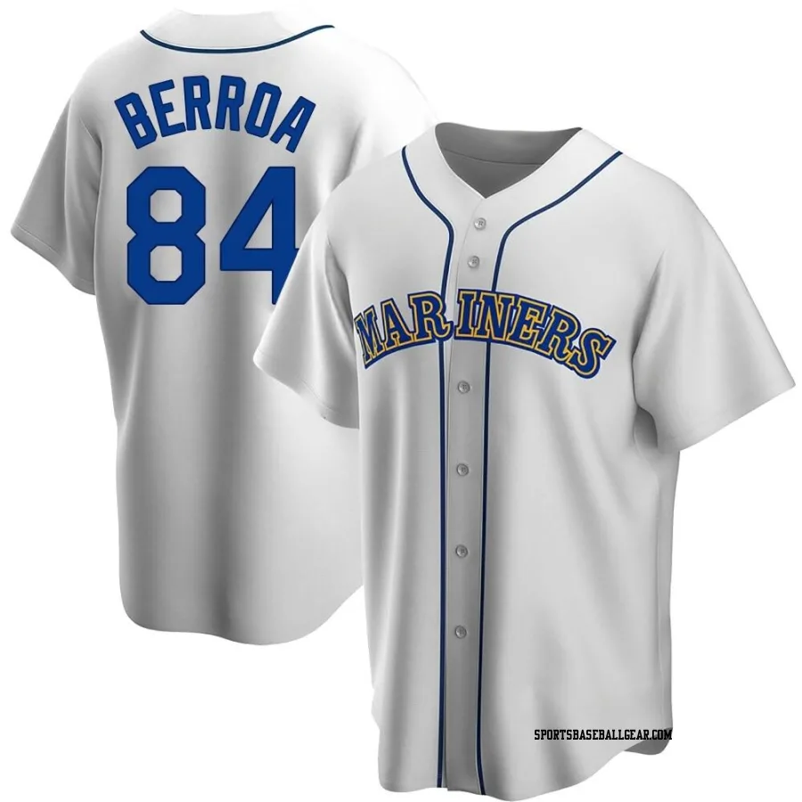 Prelander Berroa Youth Seattle Mariners White Replica Home Cooperstown Collection Jersey