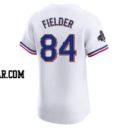 Prince Fielder Men's Texas Rangers Gold Elite White 2024 Collection Jersey
