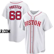 Quinn Priester Men's Boston Red Sox White Replica 2021 Patriots' Day Jersey