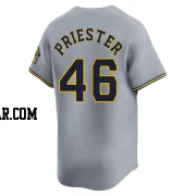 Quinn Priester Men's Milwaukee Brewers Gray Limited Away Jersey