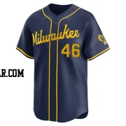 Quinn Priester Men's Milwaukee Brewers Navy Limited Alternate Jersey
