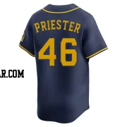 Quinn Priester Men's Milwaukee Brewers Navy Limited Alternate Jersey