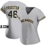 Quinn Priester Women's Milwaukee Brewers Gray Replica Road Jersey