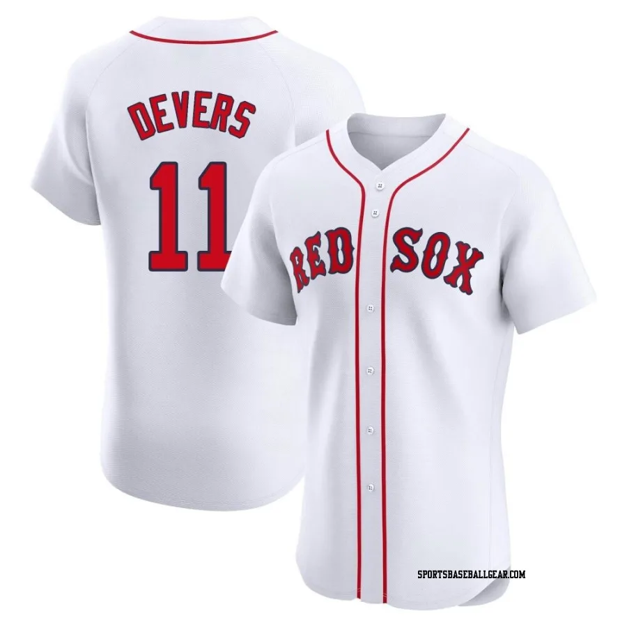 Rafael Devers Men's Boston Red Sox White Elite Home Patch Jersey