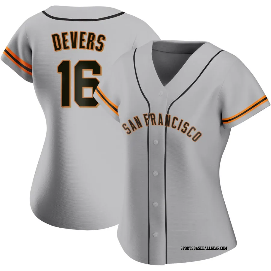 Rafael Devers Women's San Francisco Giants Gray Replica Road Jersey