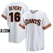 Rafael Devers Youth San Francisco Giants White Limited Throwback Cooperstown Collection Jersey