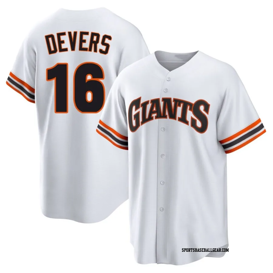 Rafael Devers Youth San Francisco Giants White Limited Throwback Cooperstown Collection Jersey