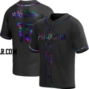 Rafael Marchan Men's Philadelphia Phillies Black Holographic Replica Alternate Jersey
