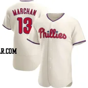 Rafael Marchan Men's Philadelphia Phillies Cream Authentic Alternate Jersey