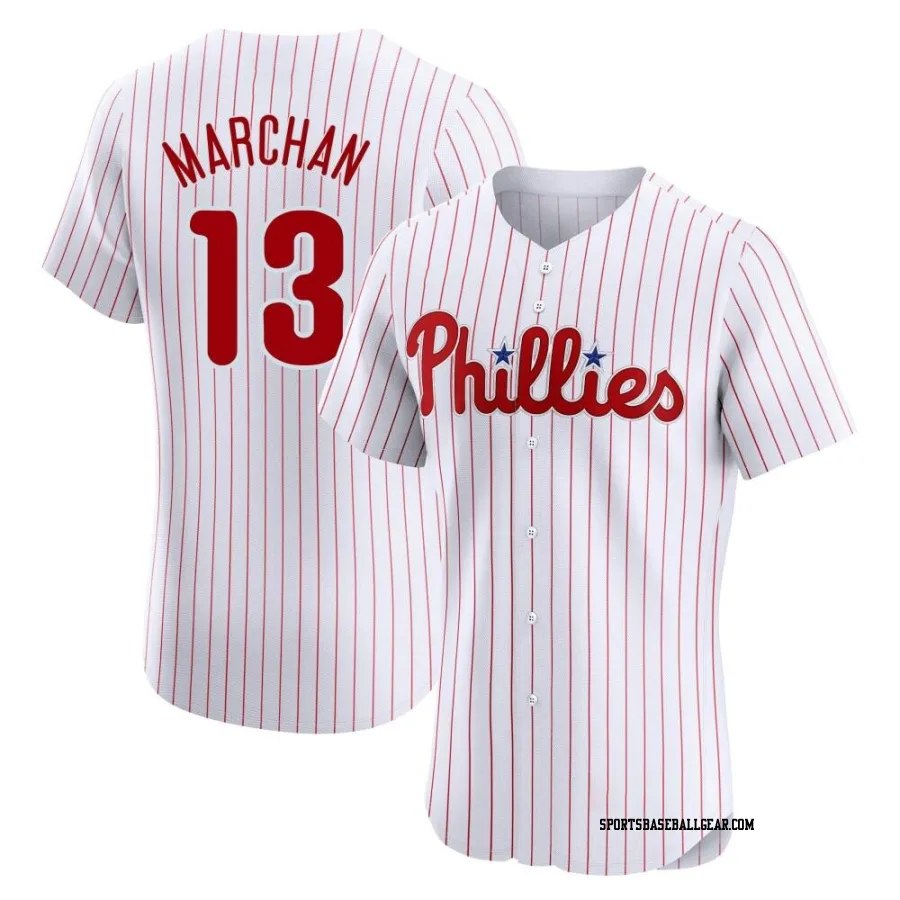 Rafael Marchan Men's Philadelphia Phillies White Elite Home Jersey