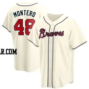 Rafael Montero Men's Atlanta Braves Cream Replica Alternate Jersey