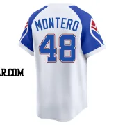 Rafael Montero Men's Atlanta Braves White Limited Throwback Cooperstown Collection Jersey