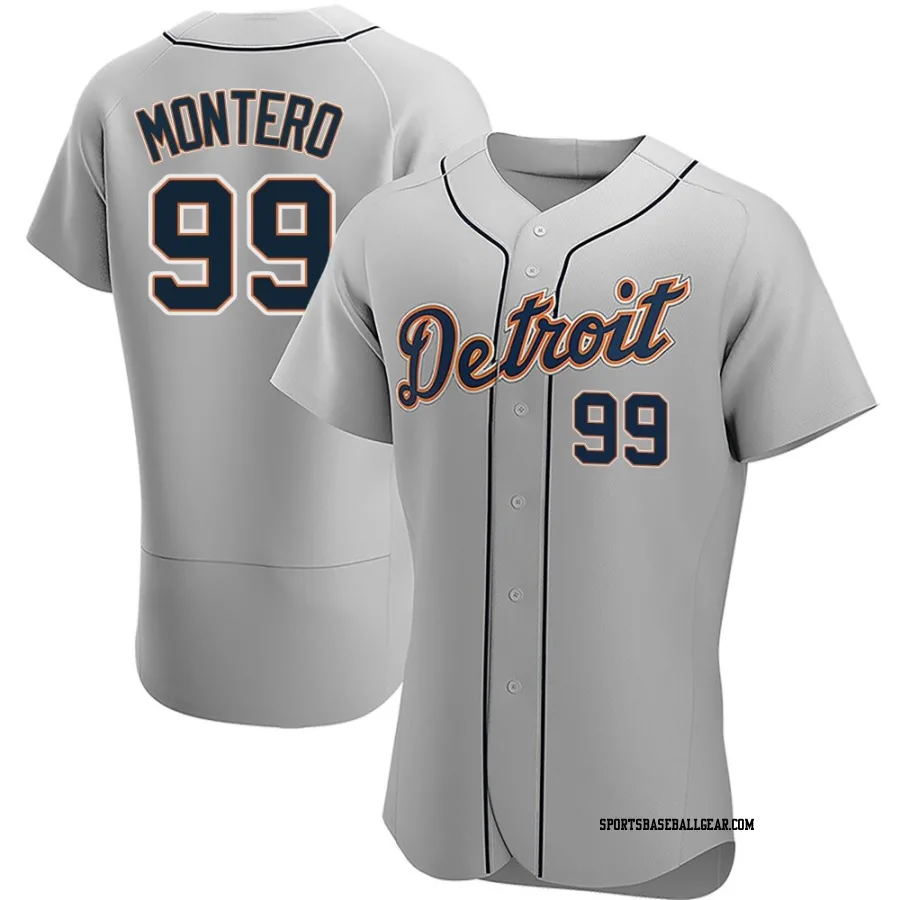 Rafael Montero Men's Detroit Tigers Gray Authentic Road Jersey