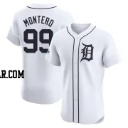 Rafael Montero Men's Detroit Tigers White Elite Home Patch Jersey