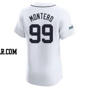 Rafael Montero Men's Detroit Tigers White Elite Home Patch Jersey