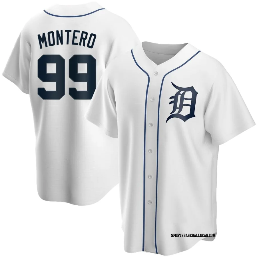 Rafael Montero Men's Detroit Tigers White Replica Home Jersey