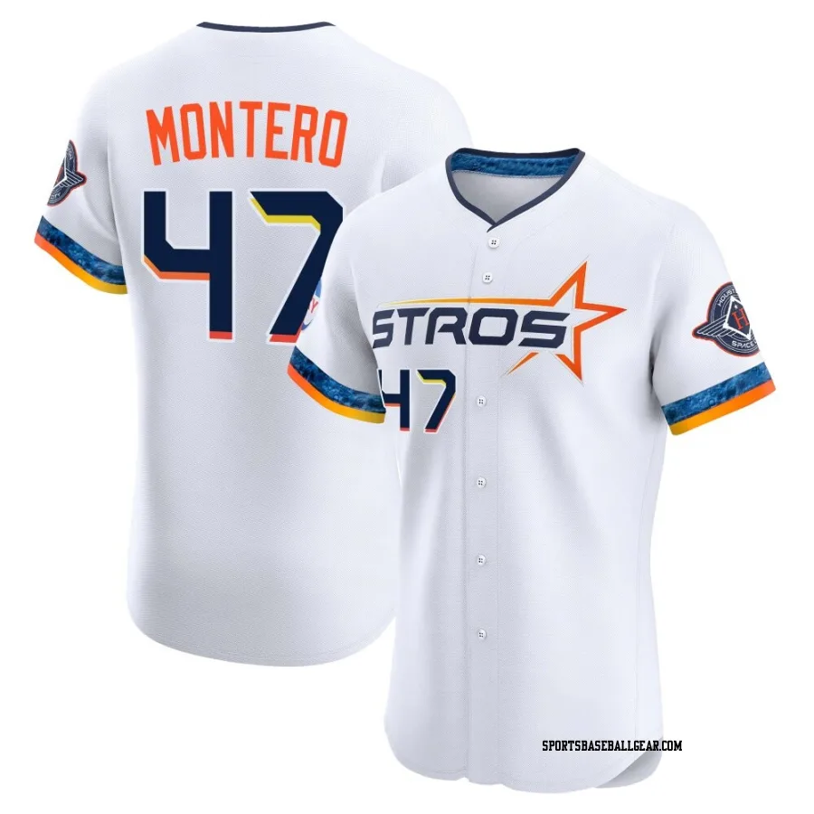 Rafael Montero Men's Houston Astros White Elite 2025 City Connect Jersey