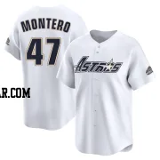 Rafael Montero Men's Houston Astros White Limited Throwback Cooperstown Collection Jersey