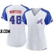 Rafael Montero Women's Atlanta Braves White Replica 2023 City Connect Jersey