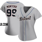 Rafael Montero Women's Detroit Tigers Gray Replica Road Jersey