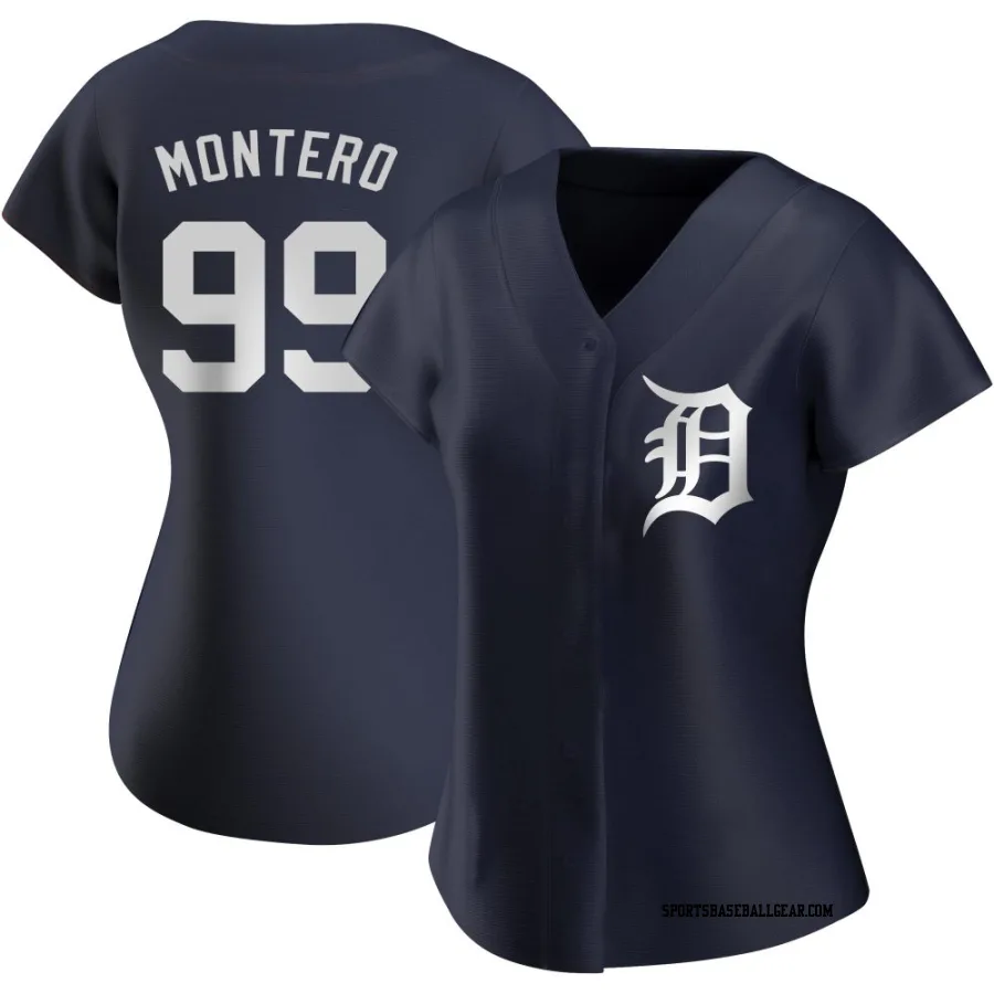 Rafael Montero Women's Detroit Tigers Navy Replica Alternate Jersey