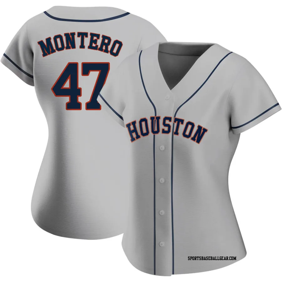 Rafael Montero Women's Houston Astros Gray Replica Road 2020 Jersey
