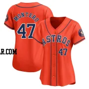 Rafael Montero Women's Houston Astros Orange Limited Alternate Jersey