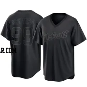 Rafael Montero Youth Detroit Tigers Black Replica Pitch Fashion Jersey