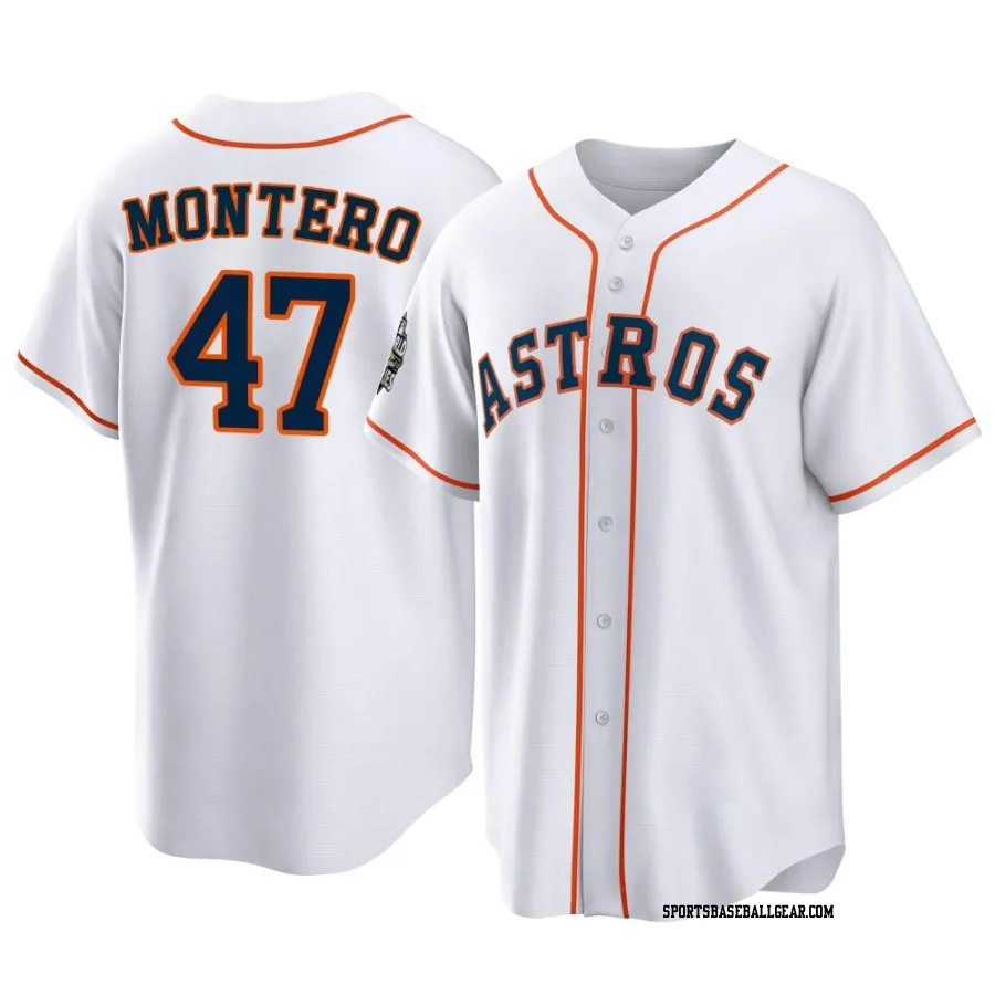 Rafael Montero Youth Houston Astros White Replica 2022 World Series Home Jersey