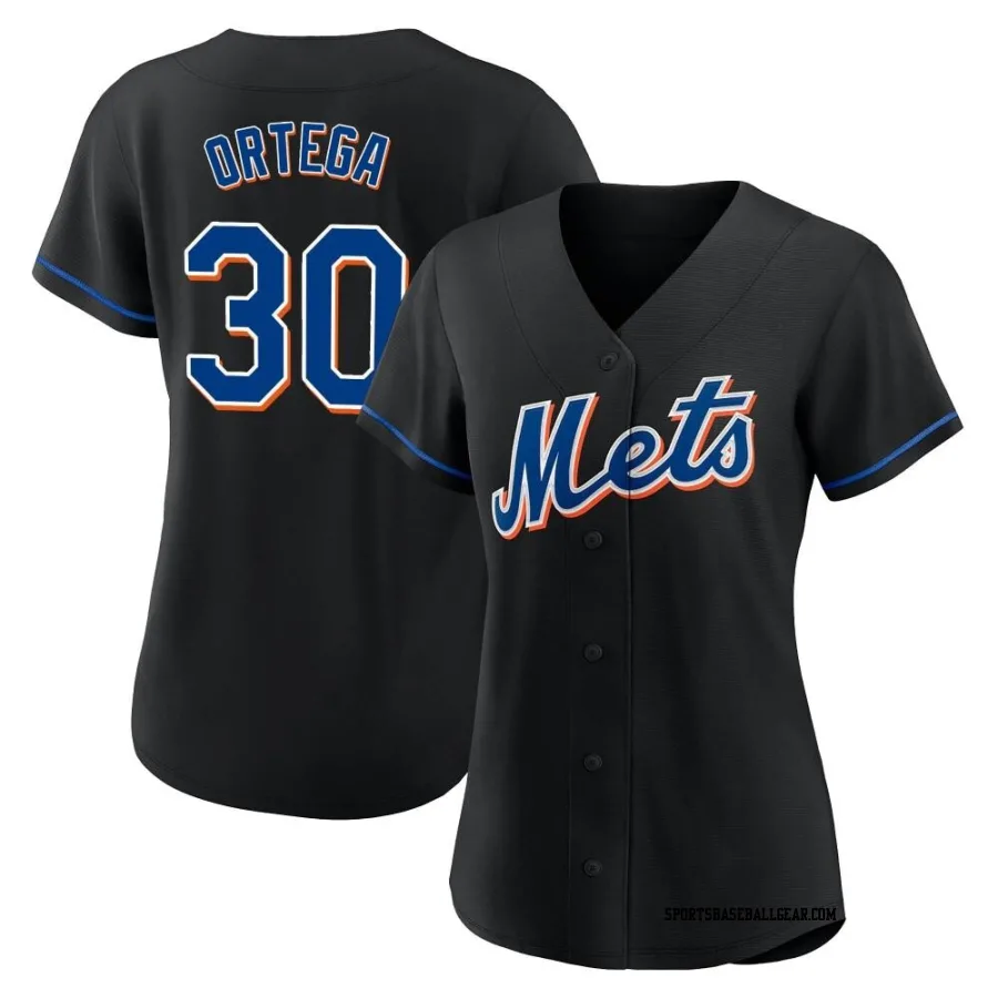 Rafael Ortega Women's New York Mets Black Authentic 2022 Alternate Jersey