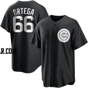 Rafael Ortega Youth Chicago Cubs Black/White Replica Jersey