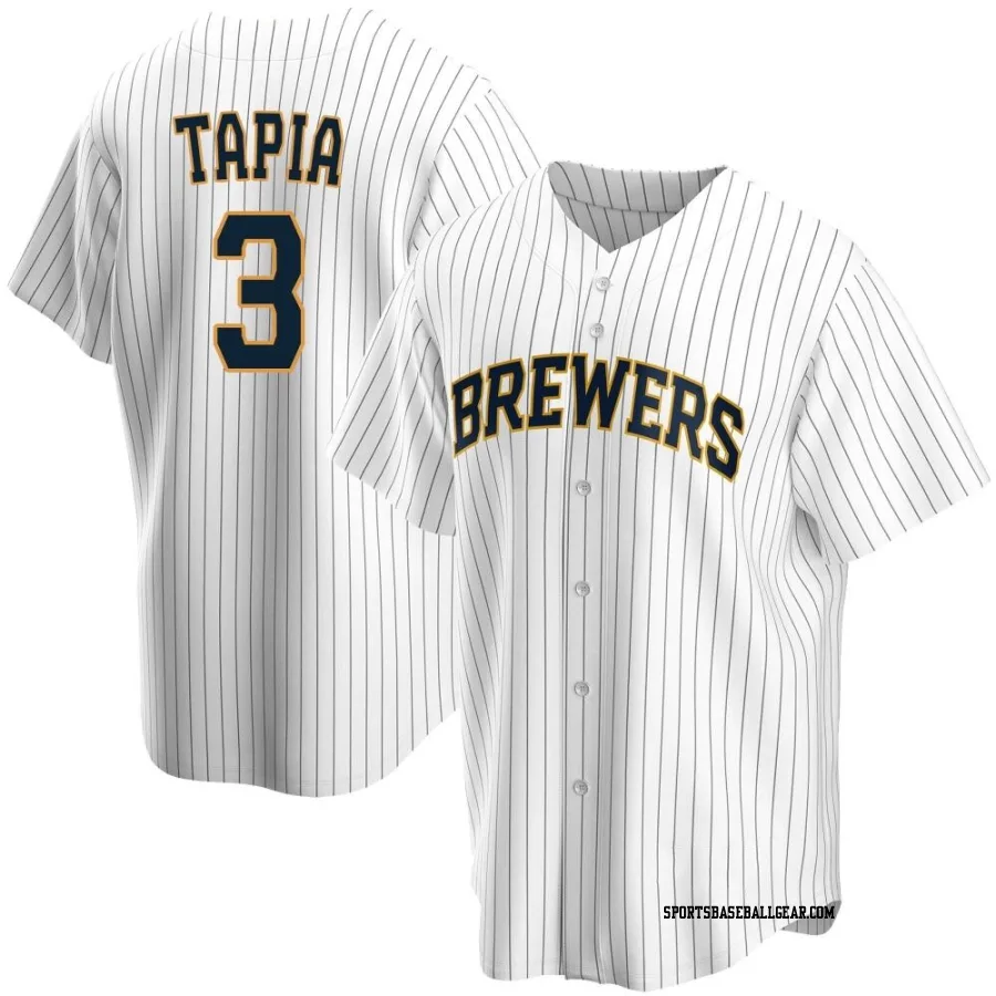 Raimel Tapia Men's Milwaukee Brewers White Replica Home Jersey