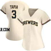Raimel Tapia Women's Milwaukee Brewers Cream Replica Home Jersey