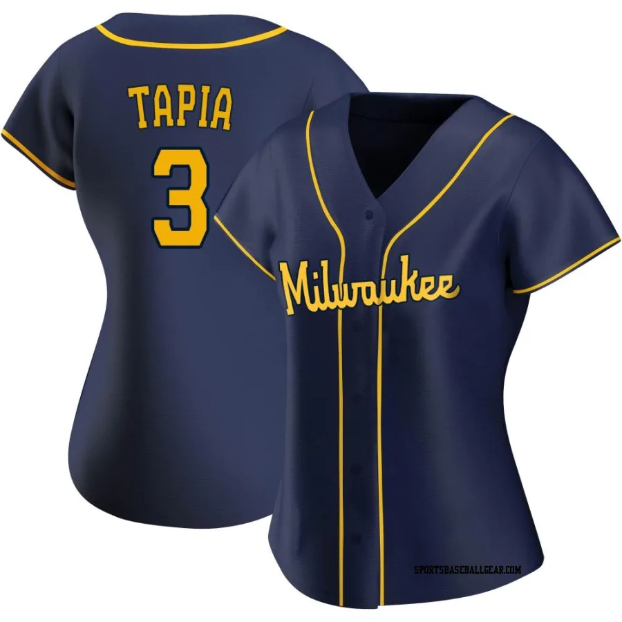 Raimel Tapia Women's Milwaukee Brewers Navy Replica Alternate Jersey