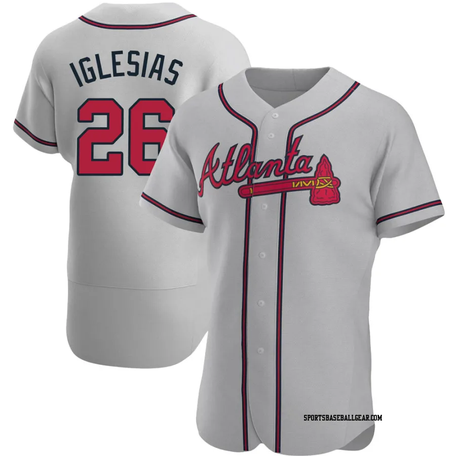 Raisel Iglesias Men's Atlanta Braves Gray Authentic Road Jersey