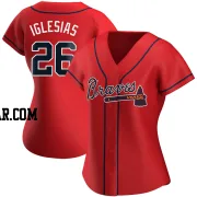 Raisel Iglesias Women's Atlanta Braves Red Replica Alternate Jersey