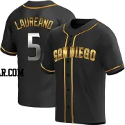 Ramon Laureano Youth San Diego Padres Black Golden Replica Alternate Jersey