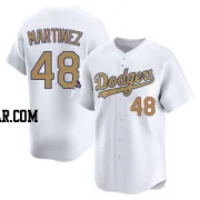 Ramon Martinez Men's Los Angeles Dodgers Gold Limited White 2025 Collection Jersey