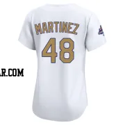 Ramon Martinez Women's Los Angeles Dodgers Gold Limited White 2025 Collection Jersey