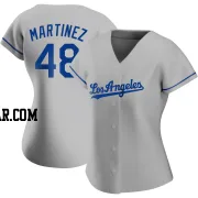 Ramon Martinez Women's Los Angeles Dodgers Gray Replica Road Jersey