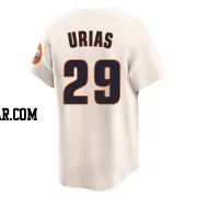 Ramon Urias Men's Houston Astros Cream Limited Throwback Cooperstown Collection Jersey