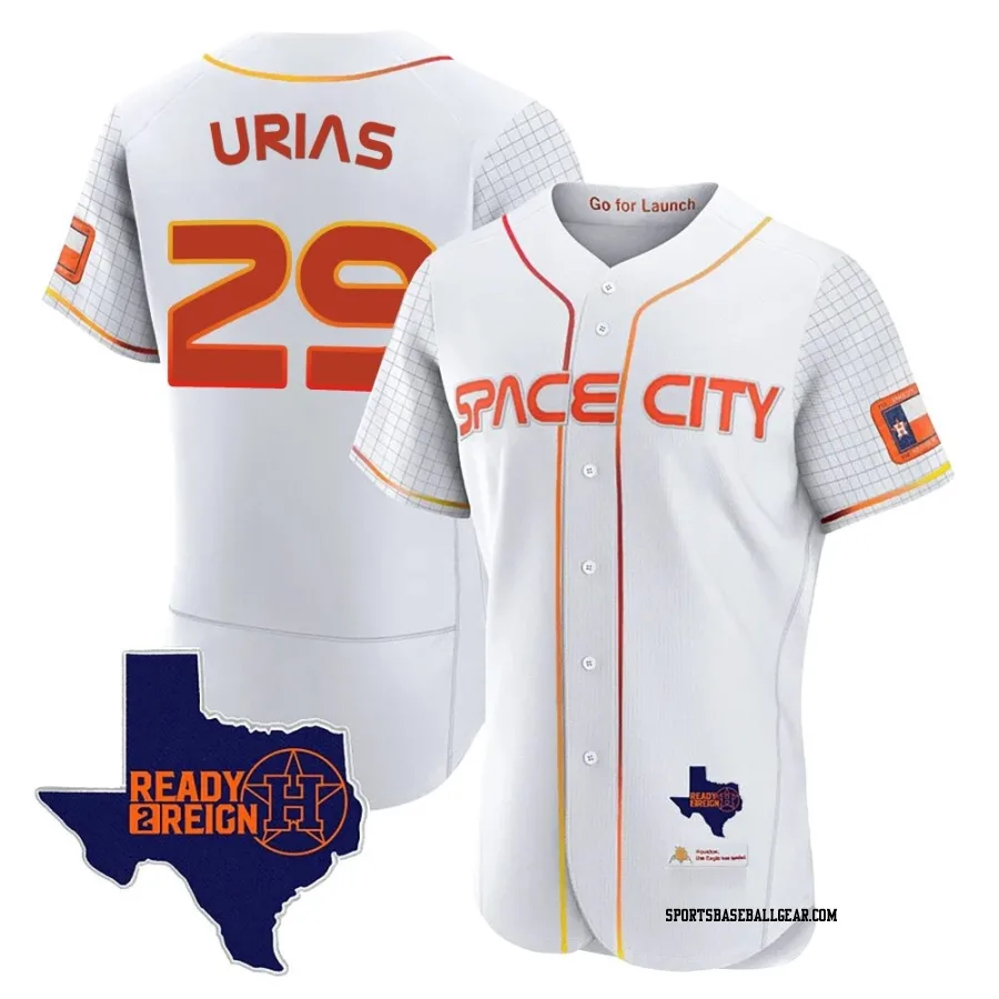 Ramon Urias Men's Houston Astros White Authentic 2023 Space City Ready 2 Reign Flex Base Jersey