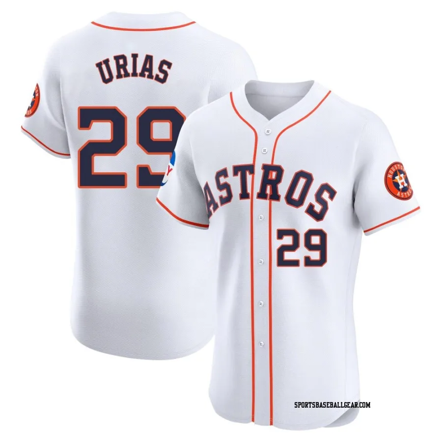 Ramon Urias Men's Houston Astros White Elite Home Patch Jersey