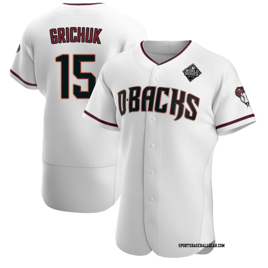 Randal Grichuk Men's Arizona Diamondbacks White Authentic Crimson Home 2023 World Series Jersey