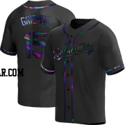 Randal Grichuk Men's Kansas City Royals Black Holographic Replica Alternate Jersey