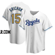 Randal Grichuk Men's Kansas City Royals Gold Replica White Home Jersey