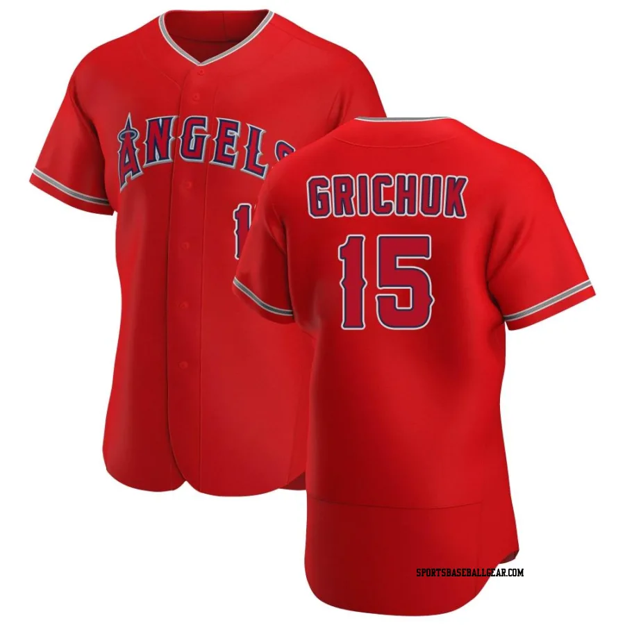 Randal Grichuk Men's Los Angeles Angels Scarlet Authentic Alternate Jersey