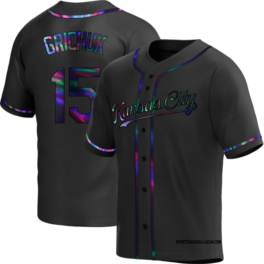 Randal Grichuk Youth Kansas City Royals Black Holographic Replica Alternate Jersey